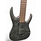 Used Ibanez RGA742FM Trans Black Solid Body Electric Guitar