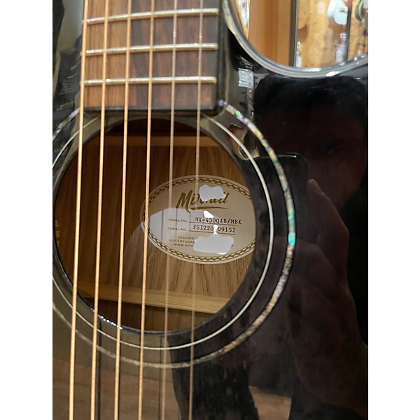 Used Mitchell MX430QAB Black Acoustic Electric Guitar