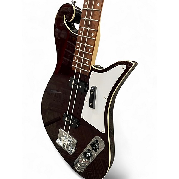 Used Eastwood THE SANDMAN 2 STRING BASS Burgundy Electric Bass Guitar