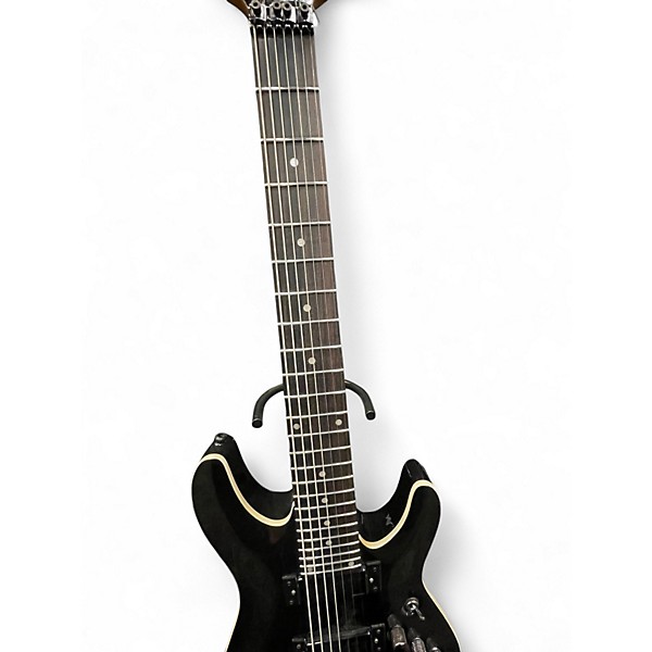 Used Schecter Guitar Research C7 FLOYD ROSE DIAMOND SERIES Black Solid Body Electric Guitar