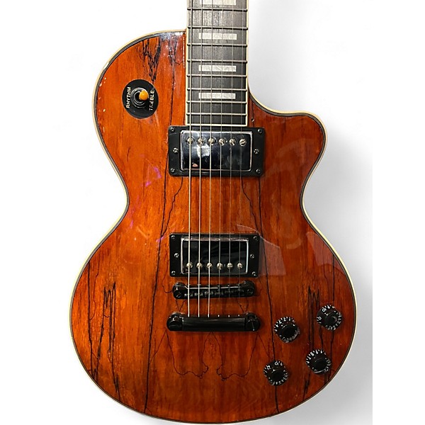 Used Traio LP STYLE Orange Solid Body Electric Guitar
