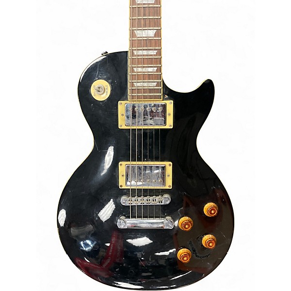 Used 2020 Epiphone Les Paul Standard Black and Silver Solid Body Electric Guitar