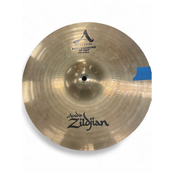 Used Zildjian 14in A Custom Mastersound Hi Hat Pair Cymbal