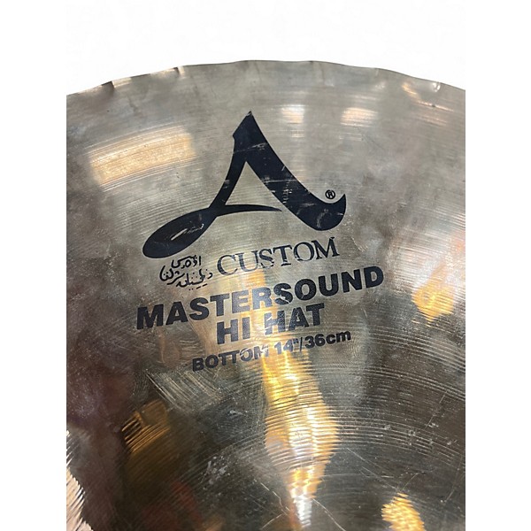 Used Zildjian 14in A Custom Mastersound Hi Hat Pair Cymbal