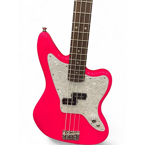 Used Fender Mark Hoppus Signature Jag Bass Pink Electric Bass Guitar