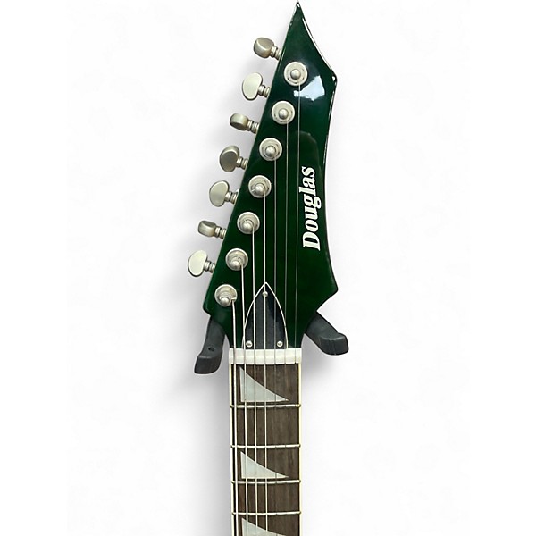 Used Douglas 7 string Green Solid Body Electric Guitar