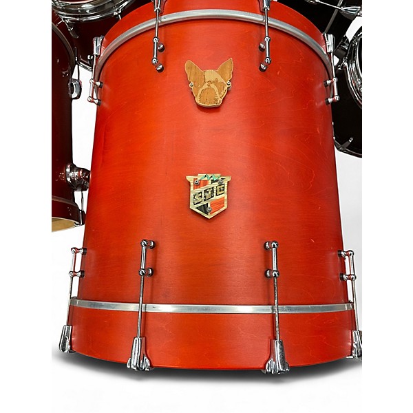 Used SJC Drums 3 Piece Custom 3PC Shell Pack Orange Drum Kit