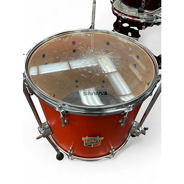 Used SJC Drums 3 Piece Custom 3PC Shell Pack Orange Drum Kit