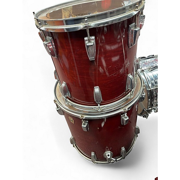 Used 1980s Ludwig 6 Piece Classic Maple Ruby Drum Kit