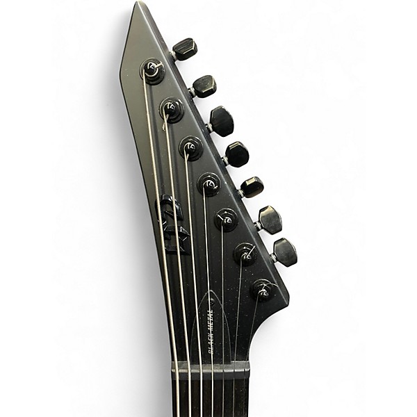 Used ESP LTD M-HT Black Metal Black Solid Body Electric Guitar