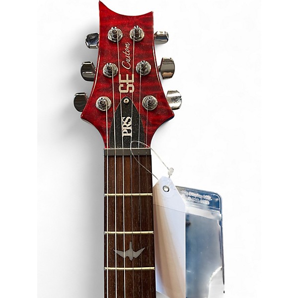 Used PRS SE Custom 24 Trans Red Solid Body Electric Guitar
