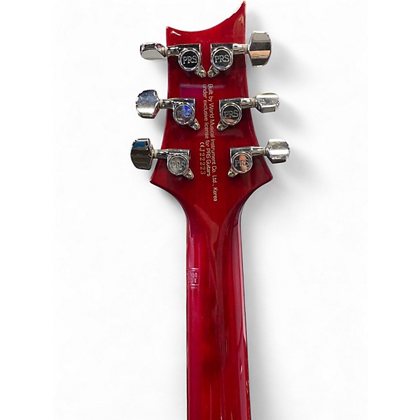 Used PRS SE Custom 24 Trans Red Solid Body Electric Guitar