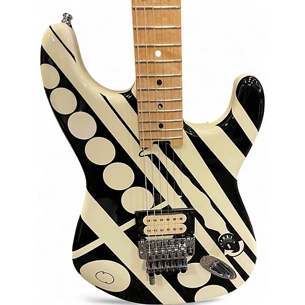 Used EVH Striped series GLOSScrop circle Crop circle Solid Body Electric Guitar