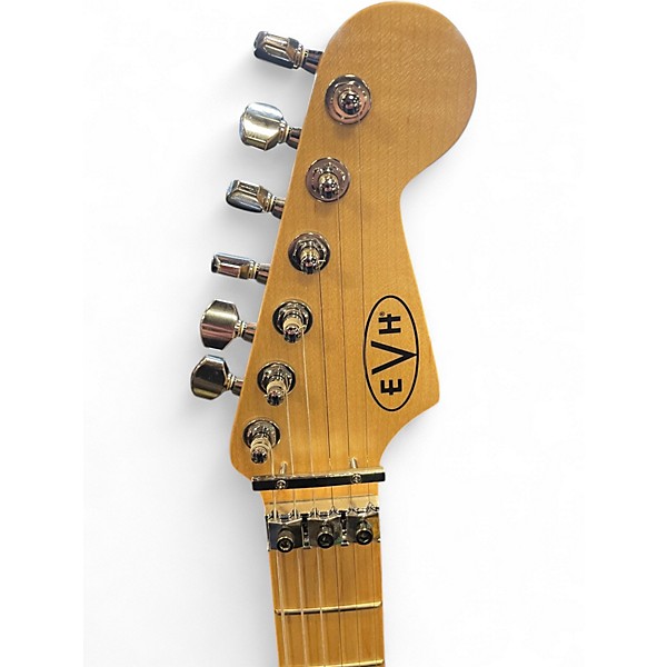 Used EVH Striped series GLOSScrop circle Crop circle Solid Body Electric Guitar