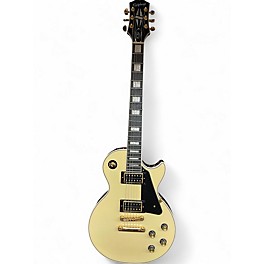 Used 2020s Epiphone Les Paul Custom Antique White Solid Body Electric Guitar