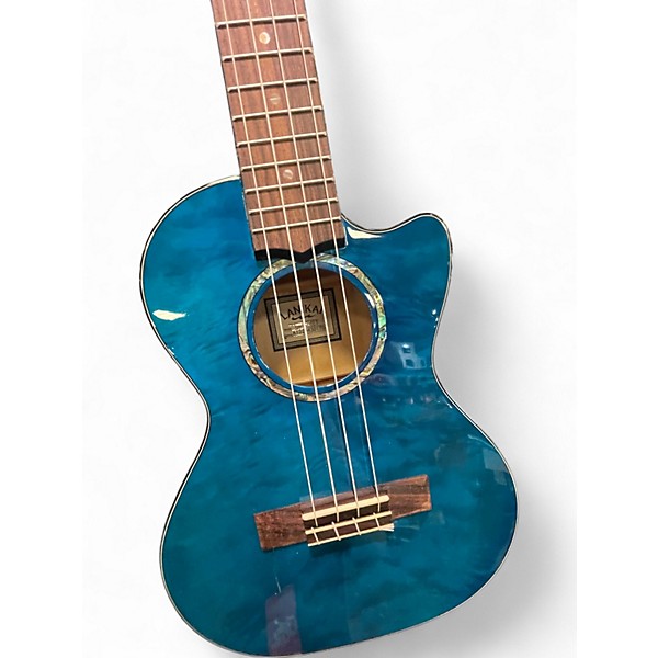Used Lanikai QM-BLCET Blue Ukulele