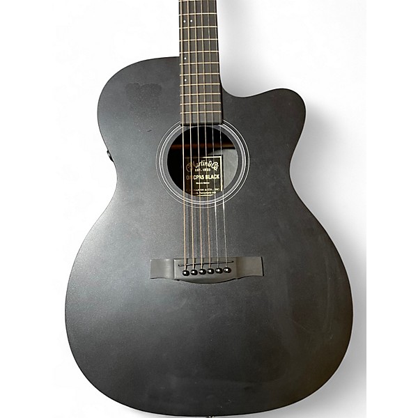 Used Martin OMCPA5 BLACK Black Acoustic Electric Guitar