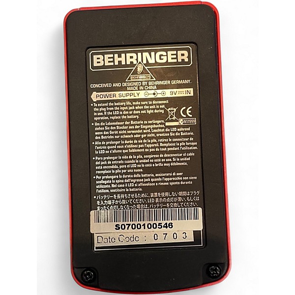 Used Behringer CL9 Compressor/Limiter Effect Pedal