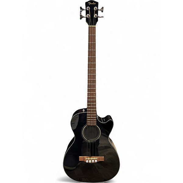 Used Fender CB60SCE Black Acoustic Bass Guitar