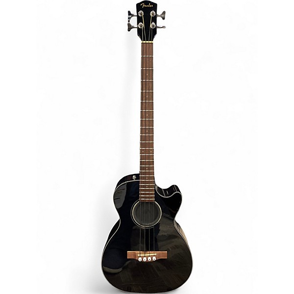 Used Fender CB60SCE Black Acoustic Bass Guitar