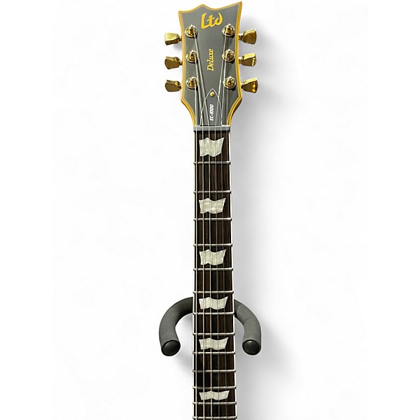 Used ESP LTD EC1000 Deluxe Black and Gold Solid Body Electric Guitar