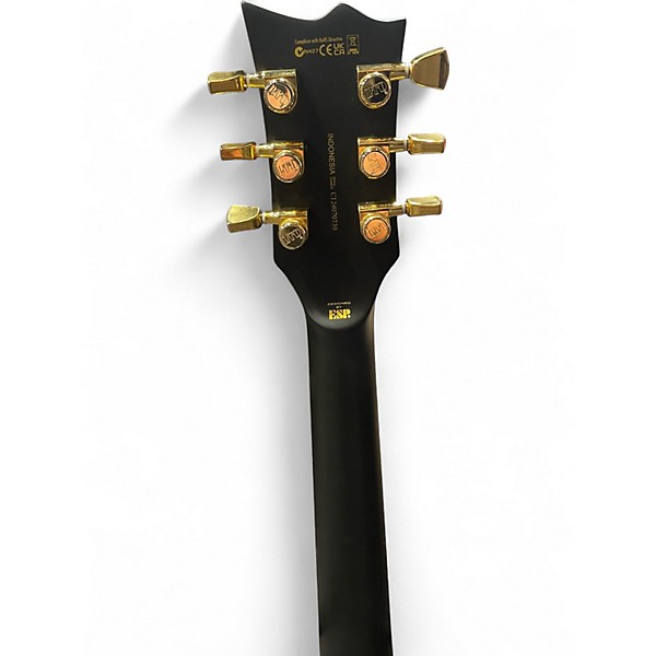 Used ESP LTD EC1000 Deluxe Black and Gold Solid Body Electric Guitar