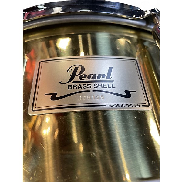 Used Pearl 14X6 Brass Shell  Natural Brass Drum