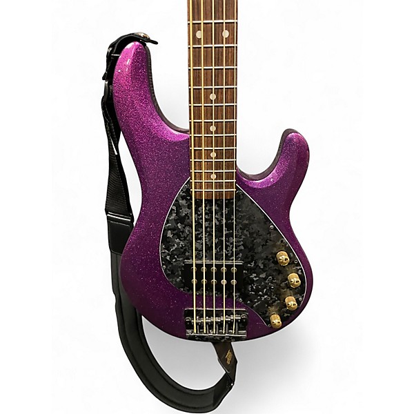 Used Sterling by Music Man Ray35 5 String Purple Electric Bass Guitar