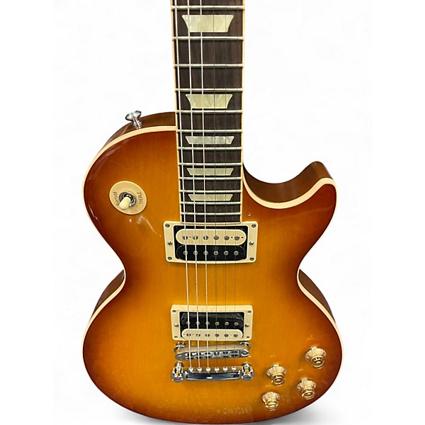 Used 2015 Gibson Les Paul Traditional Pro 3T Honey Burst Solid Body Electric Guitar