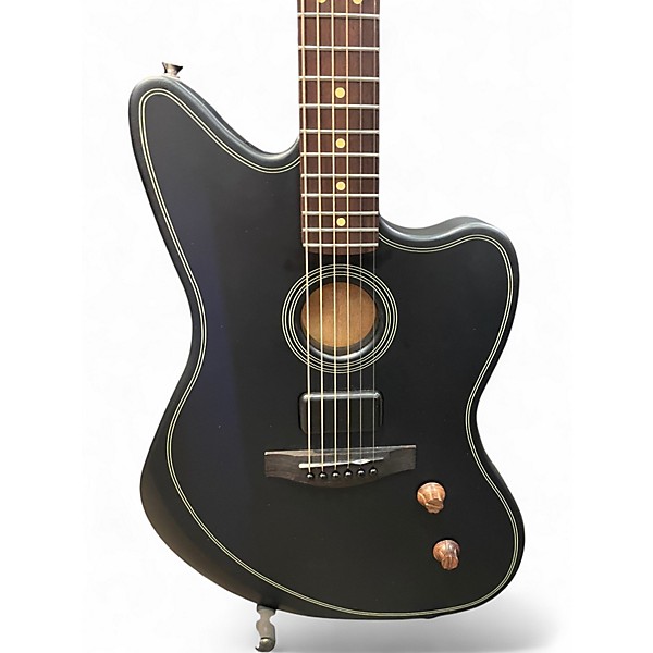 Used Fender ACOUSTASONIC STANDARD JAZZMASTER Black Acoustic Electric Guitar