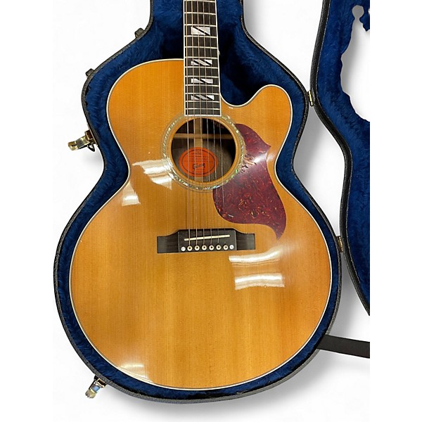 Used Gibson J-185 EC Natural Acoustic Electric Guitar