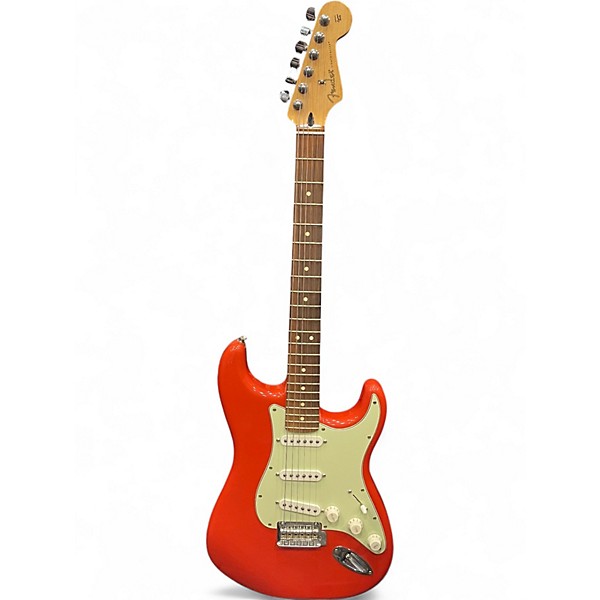 Used Fender Limited Edition Player Stratocaster Fiesta Red Solid Body Electric Guitar
