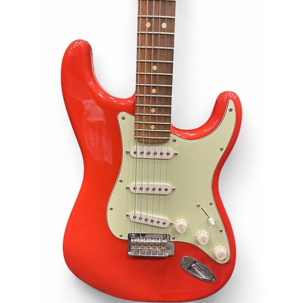 Used Fender Limited Edition Player Stratocaster Fiesta Red Solid Body Electric Guitar