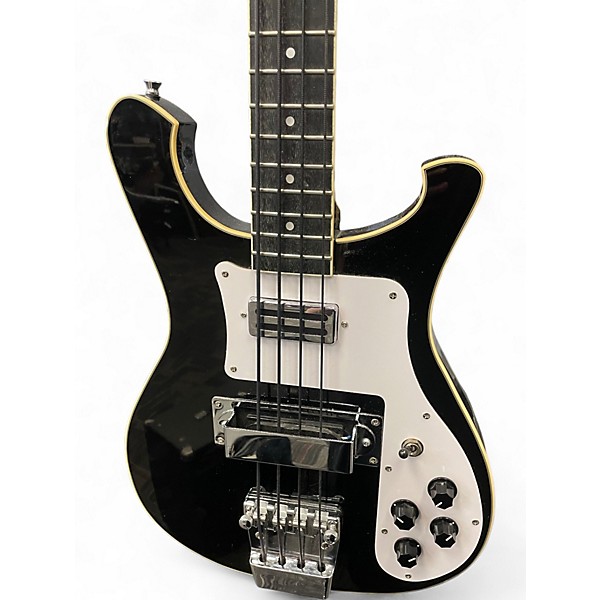 Used Harley Benton RB414 Rickenbacker Style Bass Black Electric Bass Guitar