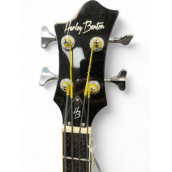 Used Harley Benton RB414 Rickenbacker Style Bass Black Electric Bass Guitar