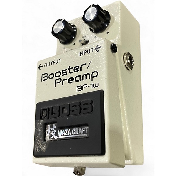 Used BOSS BP-1W Waza Craft Booster/Preamp Effects Pedal White Guitar Preamp