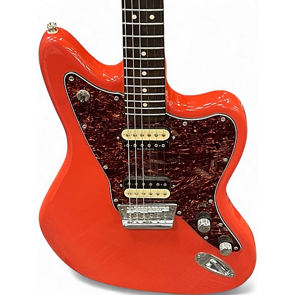 Used Squier VINTAGE MODIFIED JAGUAR HH Fiesta Red Solid Body Electric Guitar