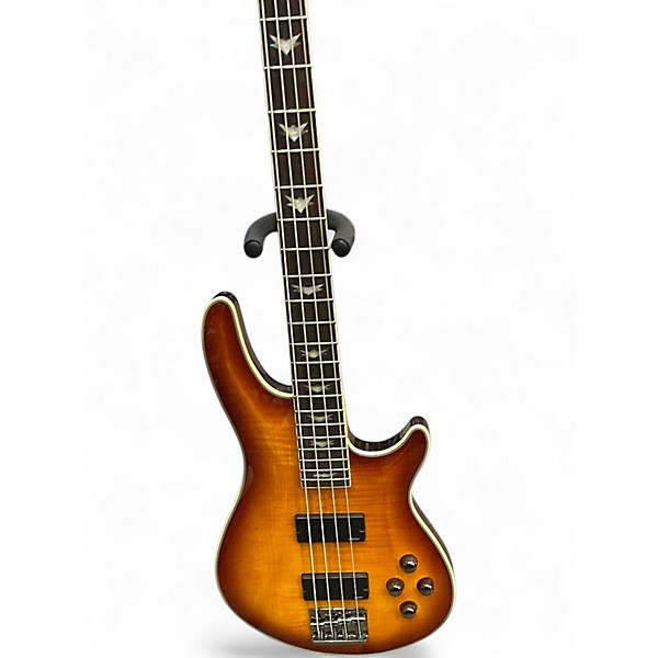 Used Schecter Guitar Research Omen Extreme 4 String Sienna Sunburst Electric Bass Guitar
