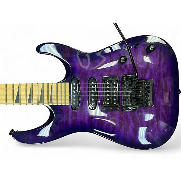 Used Jackson JS34Q Dinky PURPLE BURST Solid Body Electric Guitar