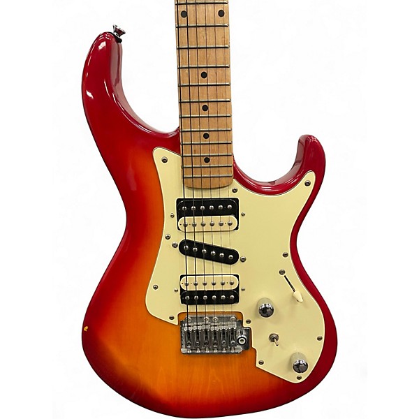 Used Jay Turser S Style Double Cut Cherry Sunburst Solid Body Electric Guitar