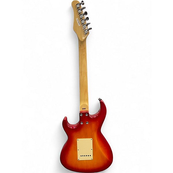 Used Jay Turser S Style Double Cut Cherry Sunburst Solid Body Electric Guitar