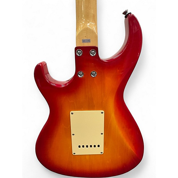 Used Jay Turser S Style Double Cut Cherry Sunburst Solid Body Electric Guitar