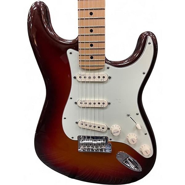Used Fender American Deluxe Stratocaster Plus Mystic Sunburst Solid Body Electric Guitar
