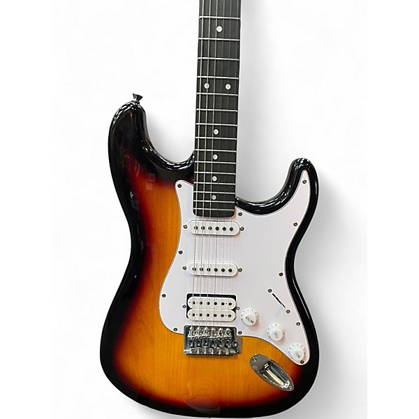 Used Donner Stratocaster 2 Color Sunburst Solid Body Electric Guitar