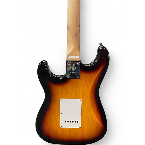 Used Donner Stratocaster 2 Color Sunburst Solid Body Electric Guitar