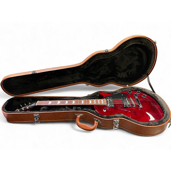 Used 2023 Gibson Les Paul Studio Trans Red Solid Body Electric Guitar