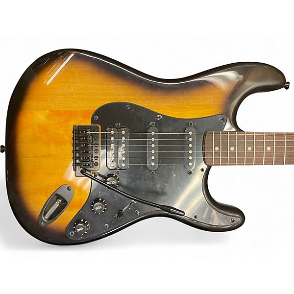 Used Squier Bullet Stratocaster HSS 2 Tone Sunburst Solid Body Electric Guitar