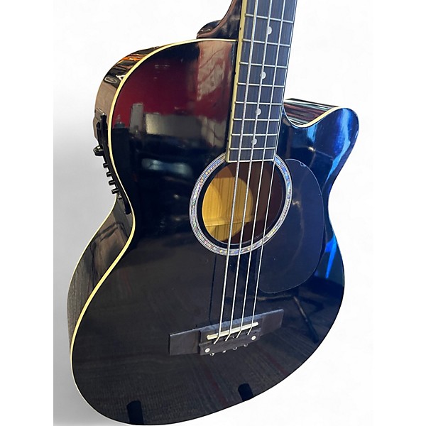 Used Bcp acoustic electric bass black Acoustic Bass Guitar