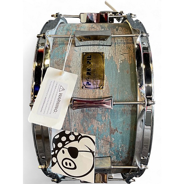 Used Pork Pie 14X7 Weathered Barn Blue Snare Drum WEATHERED BARN BLUE Drum
