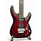 Used Schecter Guitar Research C1 Floyd Rose Platinum Satin Crimson Red Burst Solid Body Electric Guitar